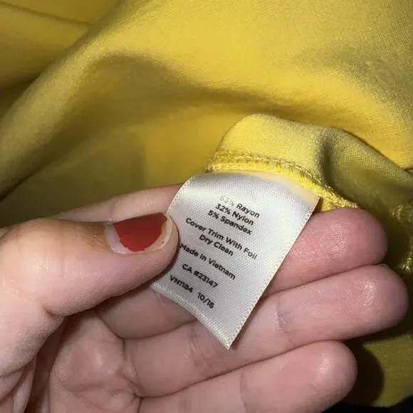 Talbots Women’s Yellow Shift Dress Size 22W - Picture 5 of 5